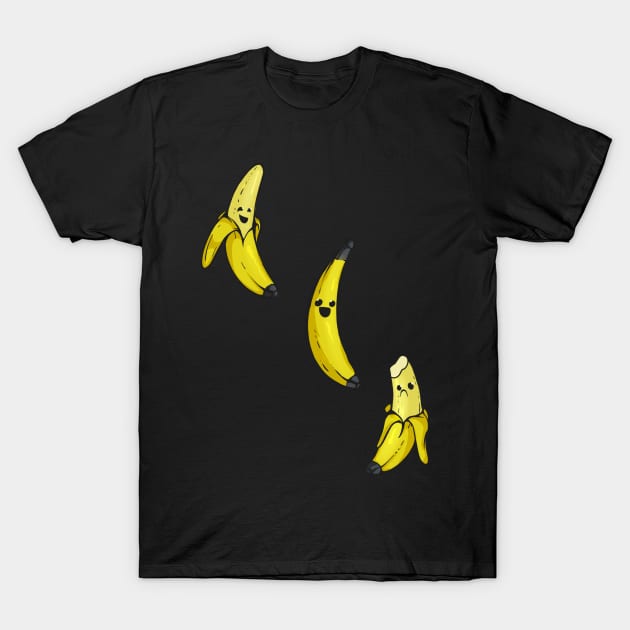 Banana Buddies: Happy, Half-Peeled, &amp;amp; Bitten with Whimsical Charm T-Shirt by Owl-Syndicate